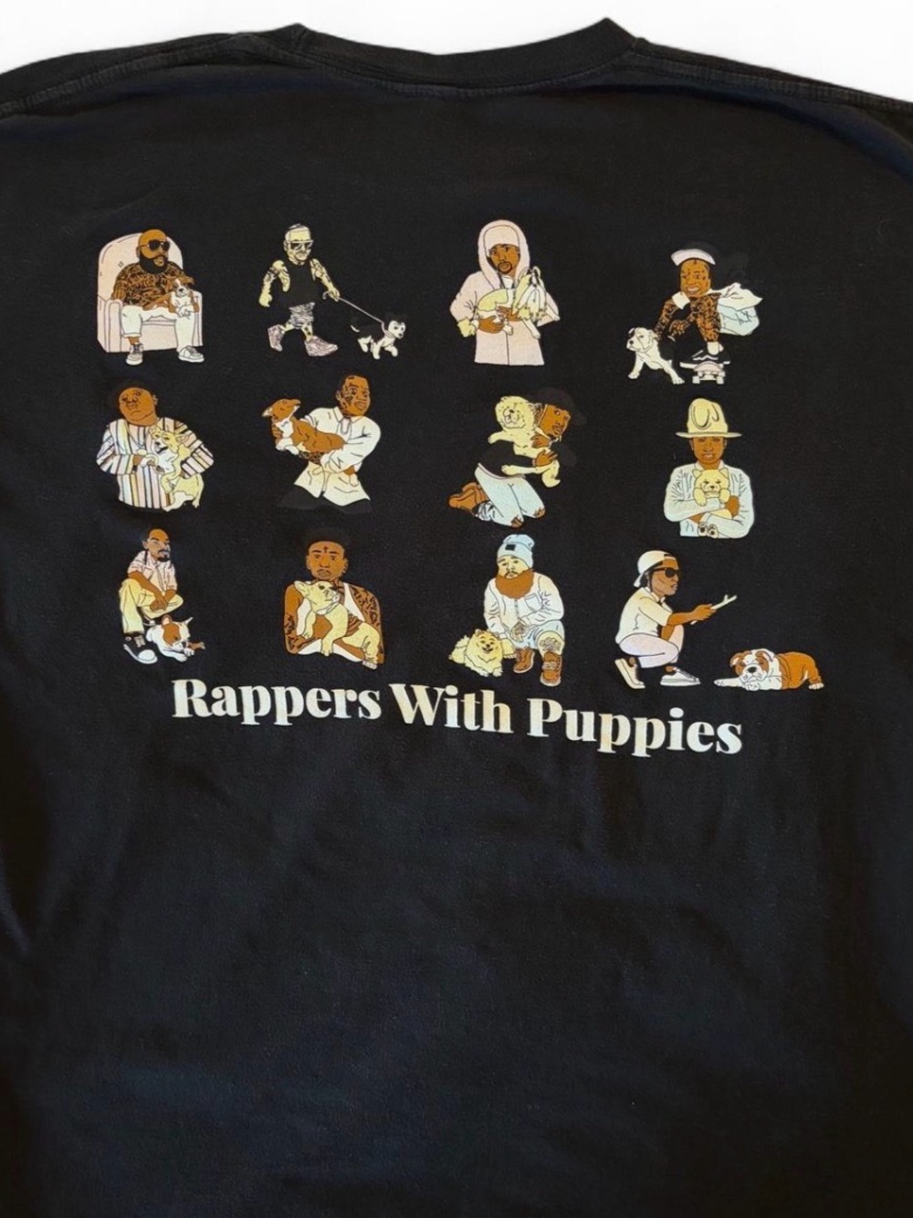 Dog Limited Black Graphic Tee - Rappers With Puppies